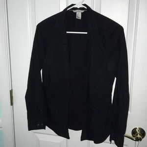 HM Black button down